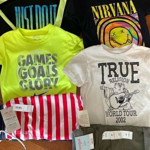 Kids bundle 4 shirts 2 shorts 4T